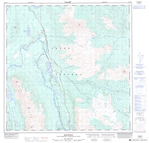 Robinson Topographic Paper Map 105D07 at 1:50,000 scale