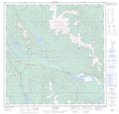 Macrae Topographic Paper Map 105D10 at 1:50,000 scale