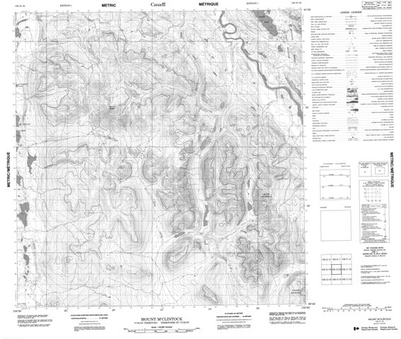 Mount M'Clintock Topographic Paper Map 105D16 at 1:50,000 scale