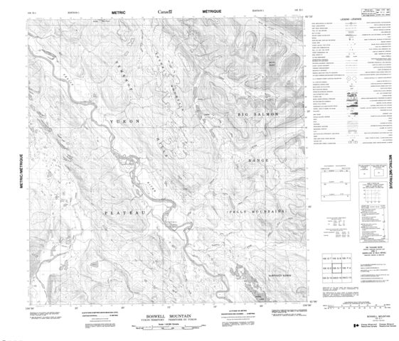 Boswell Mountain Topographic Paper Map 105E01 at 1:50,000 scale