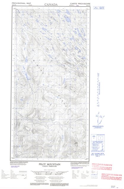 Pilot Mountain Topographic Paper Map 105E04E at 1:50,000 scale