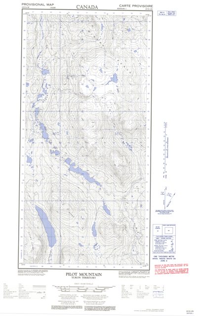 Pilot Mountain Topographic Paper Map 105E04W at 1:50,000 scale