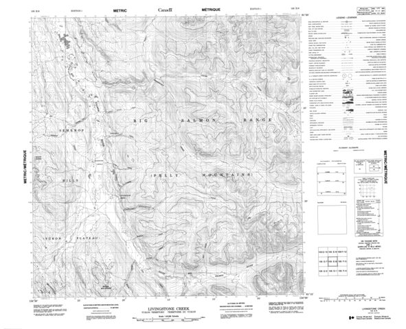 Livingstone Creek Topographic Paper Map 105E08 at 1:50,000 scale