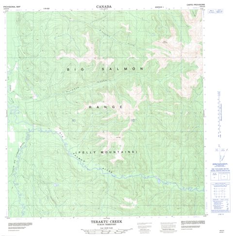 Teraktu Creek Topographic Paper Map 105E09 at 1:50,000 scale