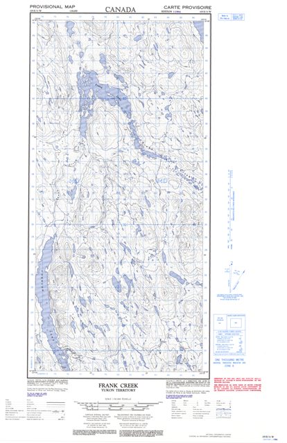 Frank Creek Topographic Paper Map 105E11W at 1:50,000 scale