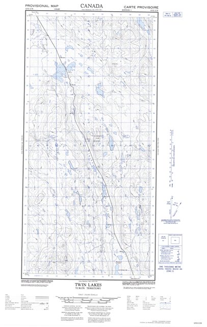 Twin Lakes Topographic Paper Map 105E12W at 1:50,000 scale