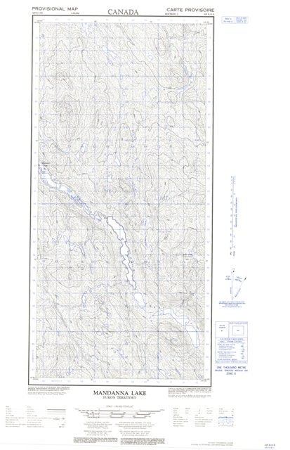Mandanna Lake Topographic Paper Map 105E13E at 1:50,000 scale