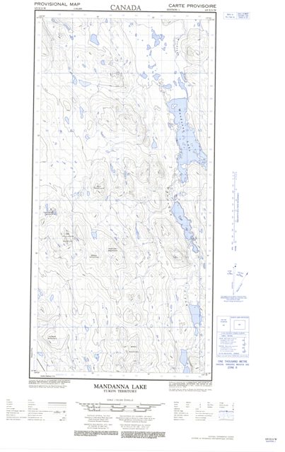 Mandanna Lake Topographic Paper Map 105E13W at 1:50,000 scale