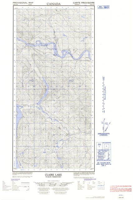 Claire Lake Topographic Paper Map 105E14E at 1:50,000 scale