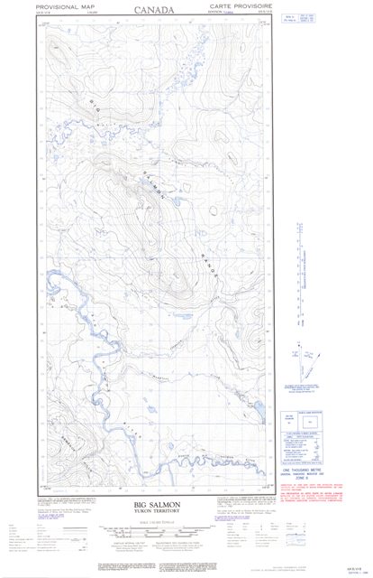 Big Salmon Topographic Paper Map 105E15E at 1:50,000 scale