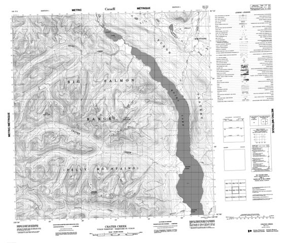 Crater Creek Topographic Paper Map 105F03 at 1:50,000 scale