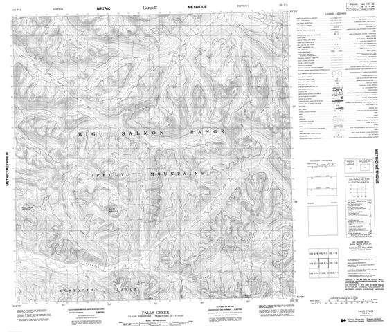 Falls Creek Topographic Paper Map 105F04 at 1:50,000 scale