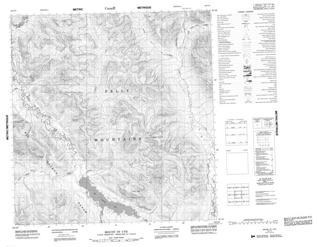 Mount St Cyr Topographic Paper Map 105F06 at 1:50,000 scale