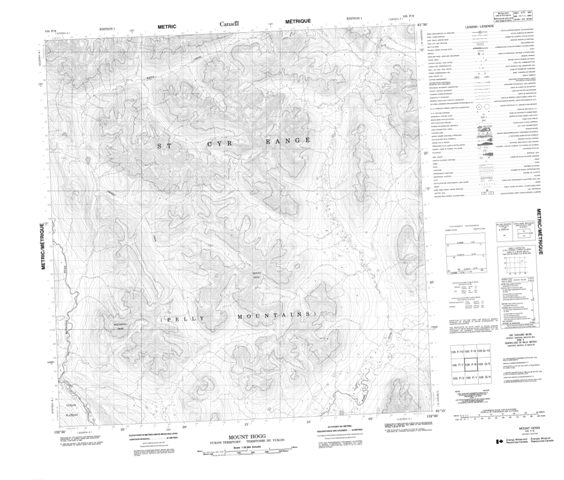 Mount Hogg Topographic Paper Map 105F08 at 1:50,000 scale