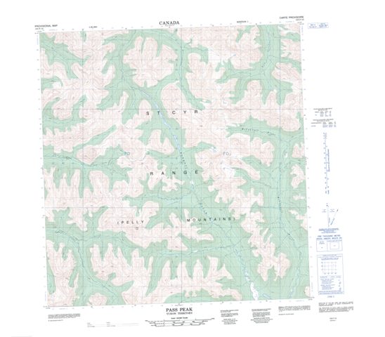 Pass Creek Topographic Paper Map 105F10 at 1:50,000 scale