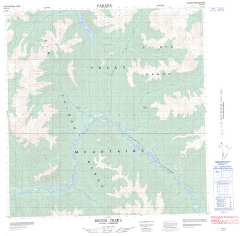 Souch Creek Topographic Paper Map 105F12 at 1:50,000 scale