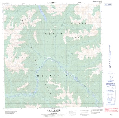 Souch Creek Topographic Paper Map 105F12 at 1:50,000 scale