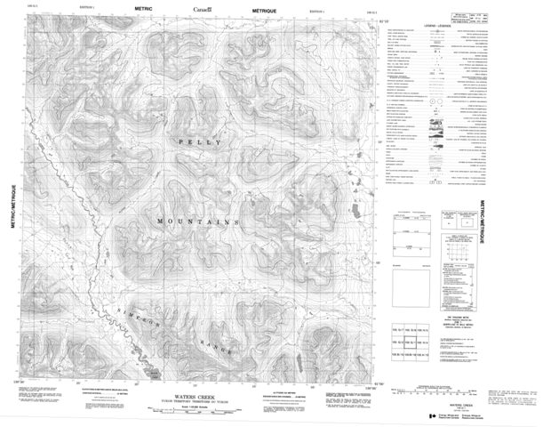 Waters Creek Topographic Paper Map 105G01 at 1:50,000 scale