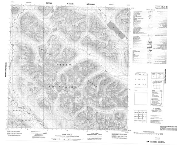 Fire Lake Topographic Paper Map 105G02 at 1:50,000 scale