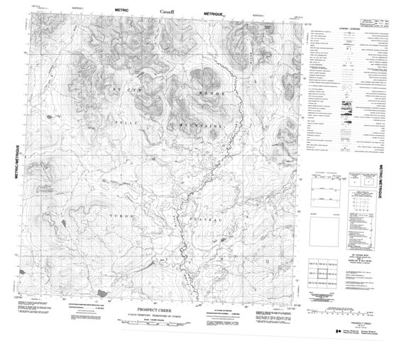 Prospect Creek Topographic Paper Map 105G04 at 1:50,000 scale