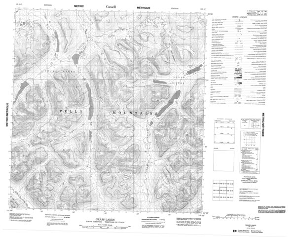 Grass Lakes Topographic Paper Map 105G07 at 1:50,000 scale