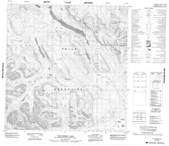 Wolverine Lake Topographic Paper Map 105G08 at 1:50,000 scale