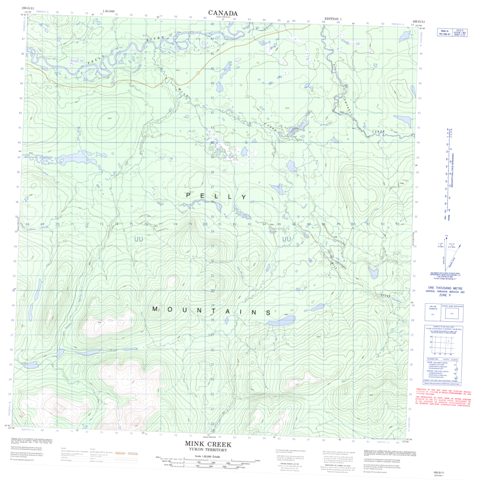 Mink Creek Topographic Paper Map 105G11 at 1:50,000 scale