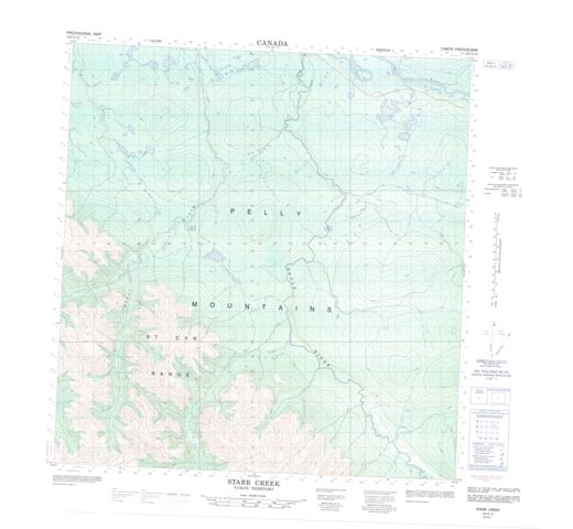 Starr Creek Topographic Paper Map 105G12 at 1:50,000 scale