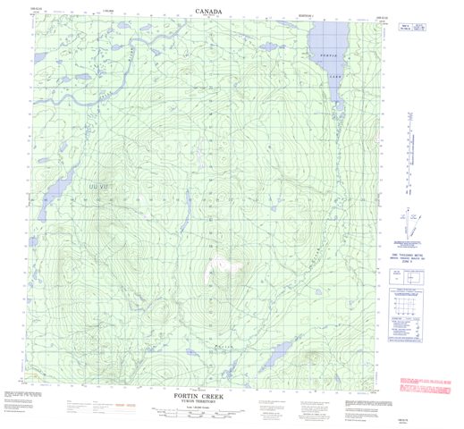 Fortin Creek Topographic Paper Map 105G15 at 1:50,000 scale