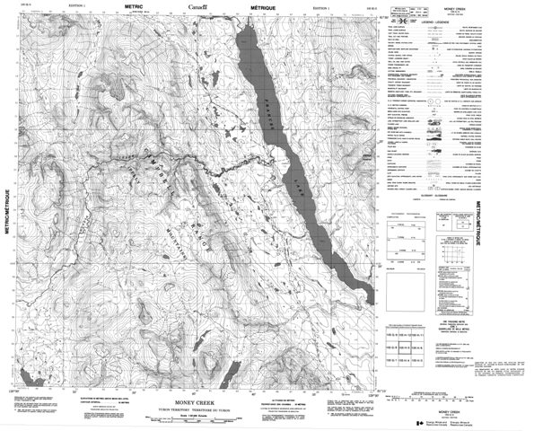Money Creek Topographic Paper Map 105H05 at 1:50,000 scale