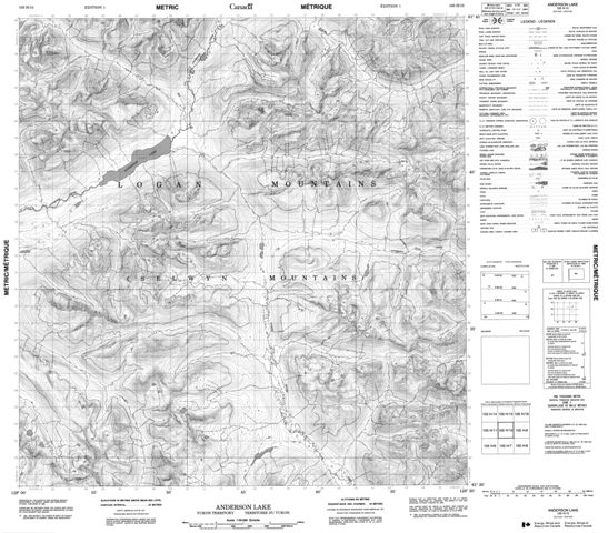 Anderson Lake Topographic Paper Map 105H10 at 1:50,000 scale