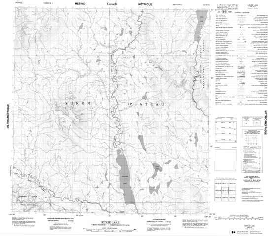 Leckie Lake Topographic Paper Map 105H12 at 1:50,000 scale