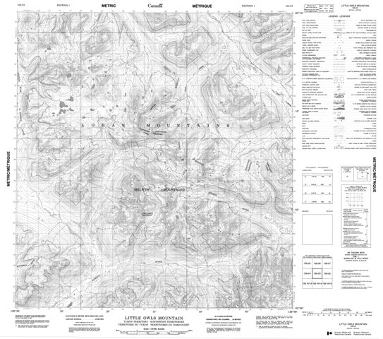 Little Owls Mountain Topographic Paper Map 105I03 at 1:50,000 scale