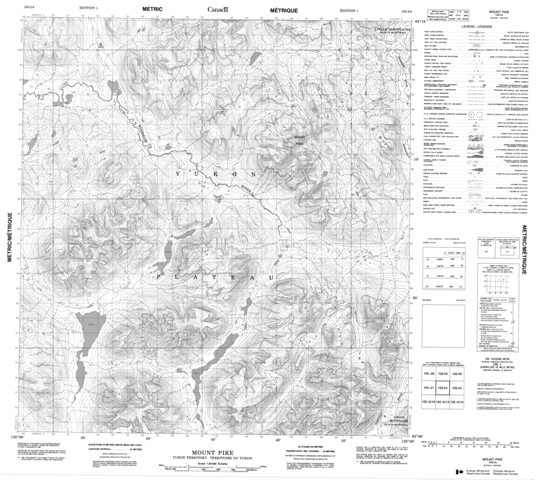 Mount Pike Topographic Paper Map 105I04 at 1:50,000 scale