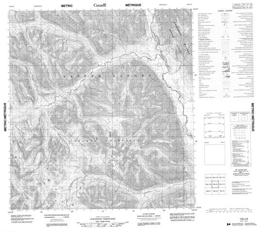 No Title Topographic Paper Map 105I09 at 1:50,000 scale