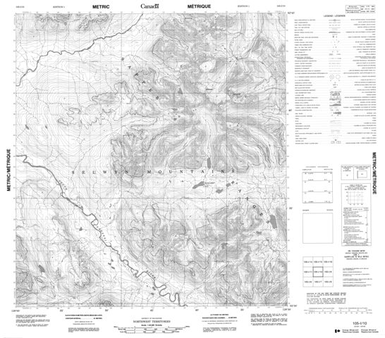 No Title Topographic Paper Map 105I10 at 1:50,000 scale