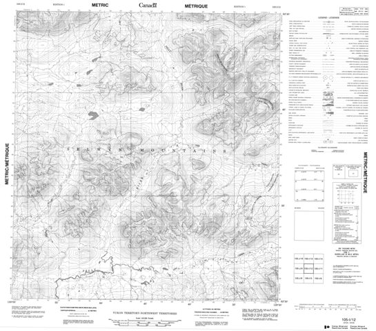 No Title Topographic Paper Map 105I12 at 1:50,000 scale