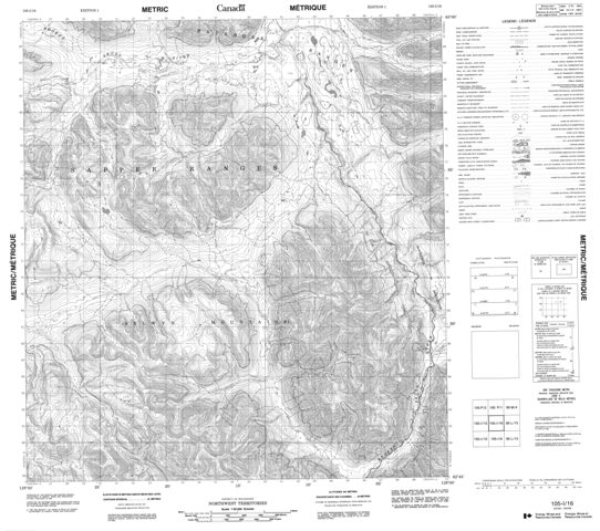 No Title Topographic Paper Map 105I16 at 1:50,000 scale