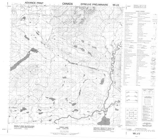 No Title Topographic Paper Map 105J02 at 1:50,000 scale