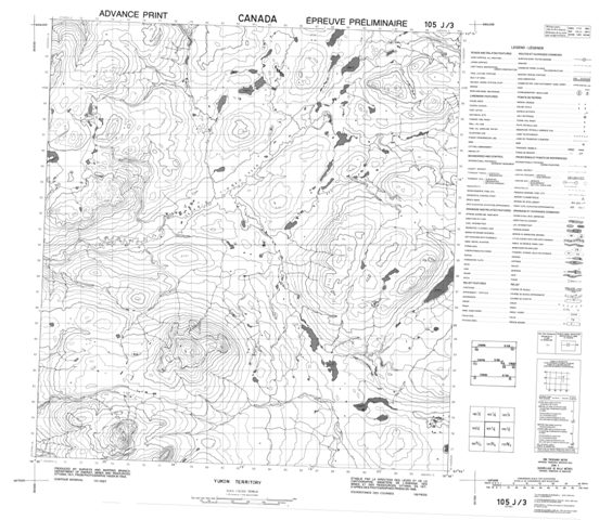 No Title Topographic Paper Map 105J03 at 1:50,000 scale