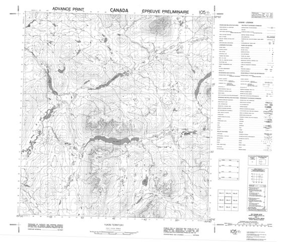 No Title Topographic Paper Map 105J07 at 1:50,000 scale