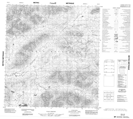 No Title Topographic Paper Map 105J09 at 1:50,000 scale