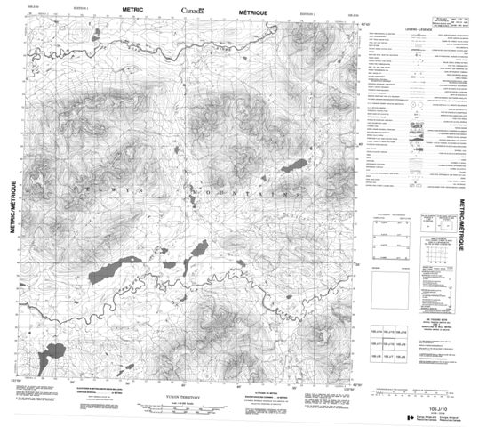 No Title Topographic Paper Map 105J10 at 1:50,000 scale