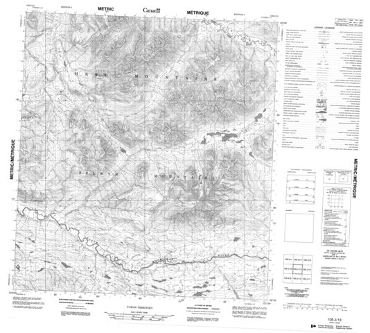 No Title Topographic Paper Map 105J13 at 1:50,000 scale