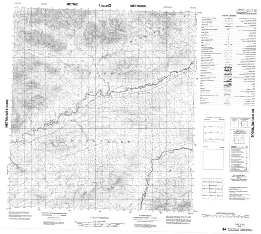 No Title Topographic Paper Map 105J15 at 1:50,000 scale