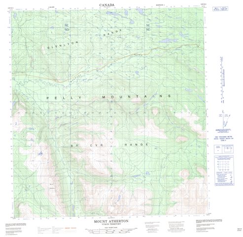 Mount Atherton Topographic Paper Map 105K04 at 1:50,000 scale