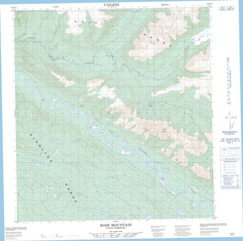Rose Mountain Topographic Paper Map 105K05 at 1:50,000 scale