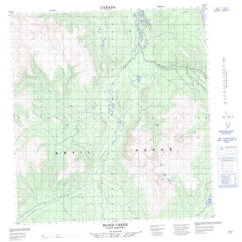 Blind Creek Topographic Paper Map 105K07 at 1:50,000 scale