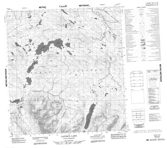 Laforce Lake Topographic Paper Map 105K09 at 1:50,000 scale