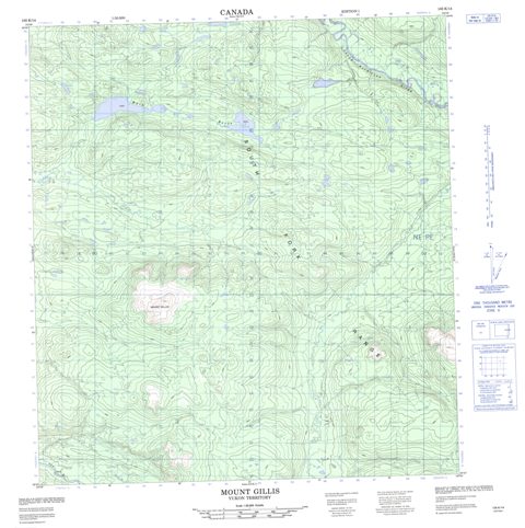 Mount Gillis Topographic Paper Map 105K14 at 1:50,000 scale